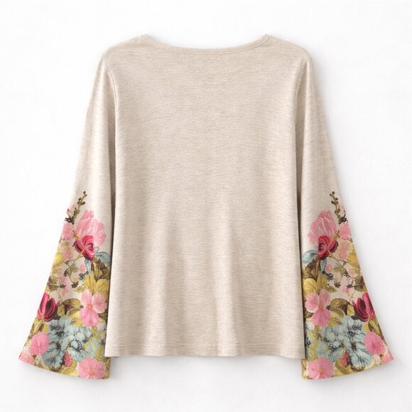 Philosophy Republic Floral Bell Sleeve Sweater - Picture 3 of 5